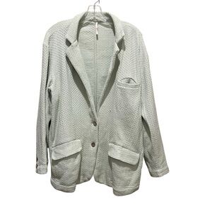 Free People Woven Textured Button Front Jacket Light 
 Green Womens Size Medium